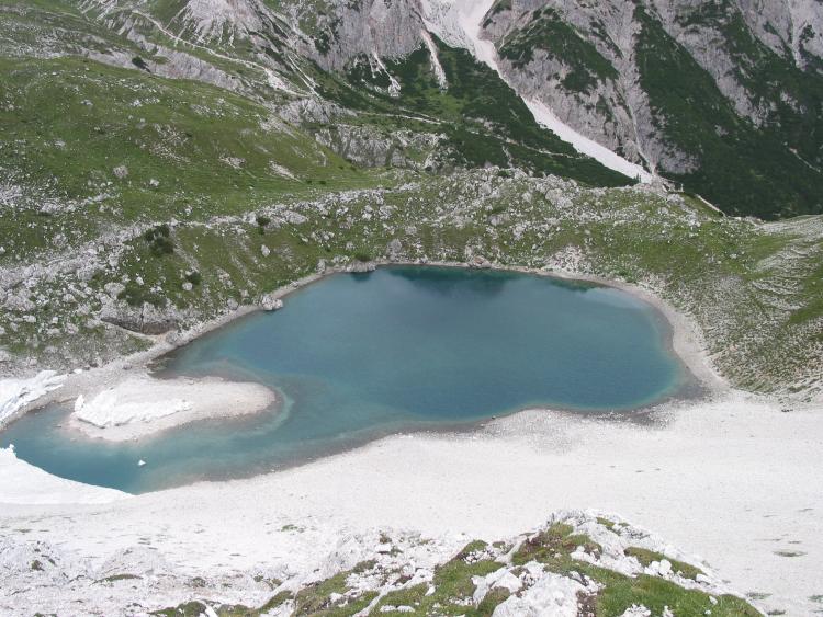 image Mountain-lake with white beach