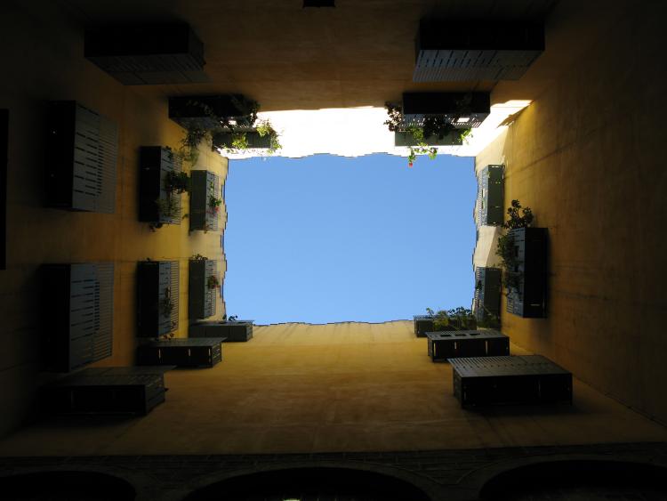 image View from the inside of a Courtyard in the Old Town