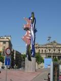 image Sculpture by Joan Miró in the port area