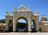 image Closed side entry gate to the Mysore Palace