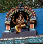 image Detail from the façade of a Hindu temple in Bangalore: (Ganesha, गणेश)