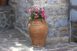 image Flowers in a self-made clay pot in Moni Koudouma