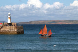 image Sailing boat in the harbour of St Ives
